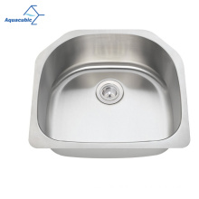 Aquacubic 24 inch Undermount Single Bowl 16/18-gauge Stainless Steel Kitchen Sink